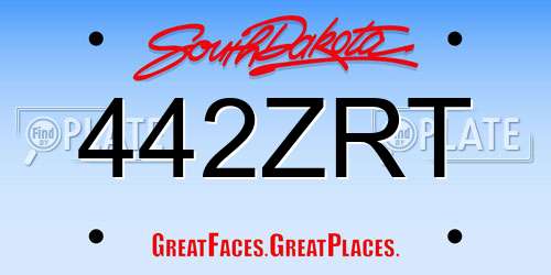 442ZRT South Dakota License Plate
