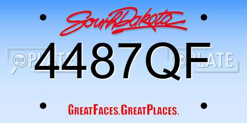 4487QF South Dakota License Plate