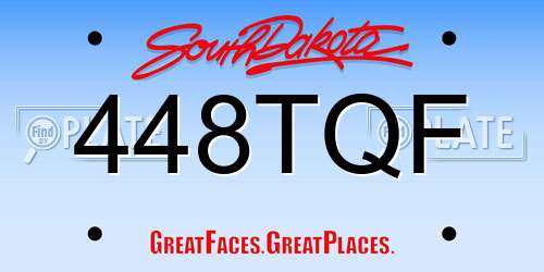 448TQF South Dakota License Plate
