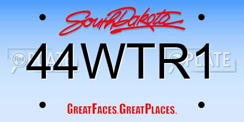 44WTR1 South Dakota License Plate