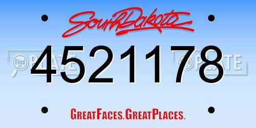 4521178 South Dakota License Plate