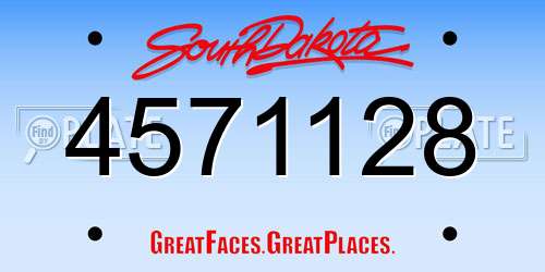 4571128 South Dakota License Plate