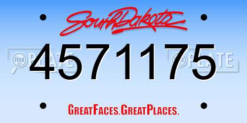 4571175 South Dakota License Plate