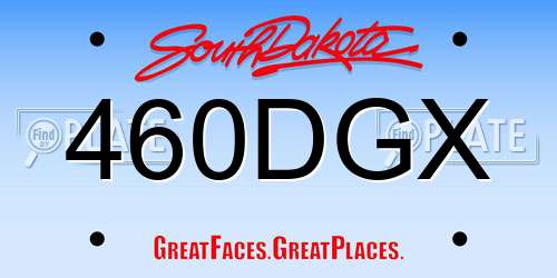 460DGX South Dakota License Plate