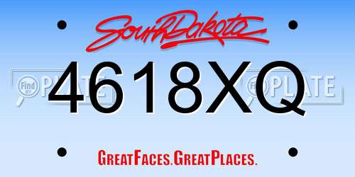 4618XQ South Dakota License Plate