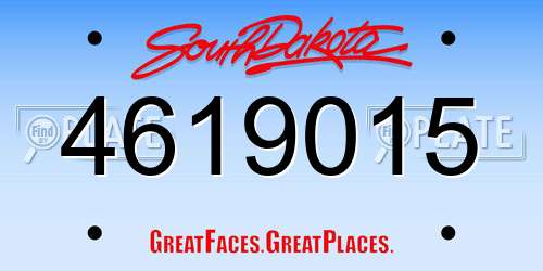 4619015 South Dakota License Plate