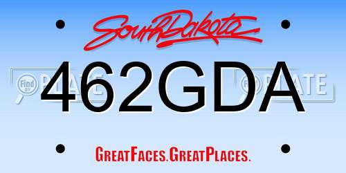 462GDA South Dakota License Plate
