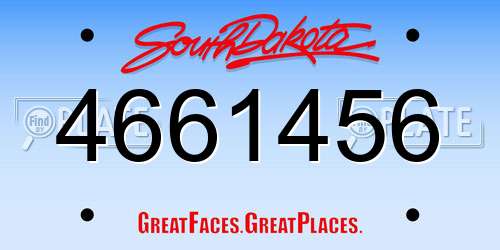 4661456 South Dakota License Plate