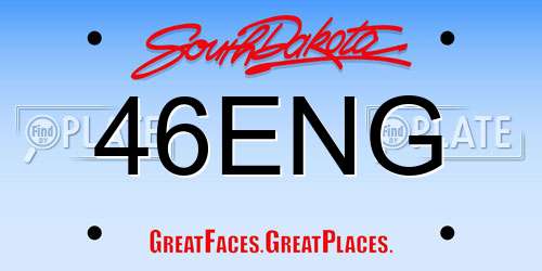 46ENG South Dakota License Plate