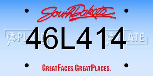 46L414 South Dakota License Plate