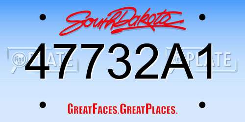 47732A1 South Dakota License Plate