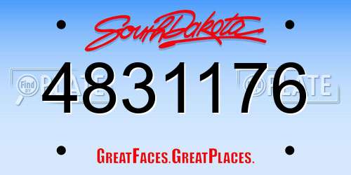 4831176 South Dakota License Plate