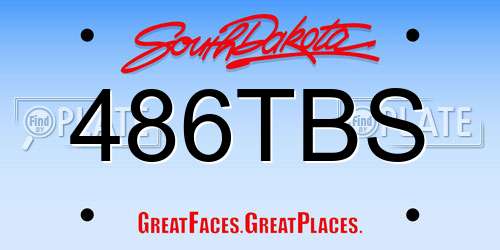 486TBS South Dakota License Plate