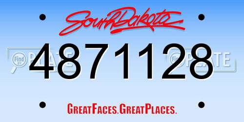 4871128 South Dakota License Plate