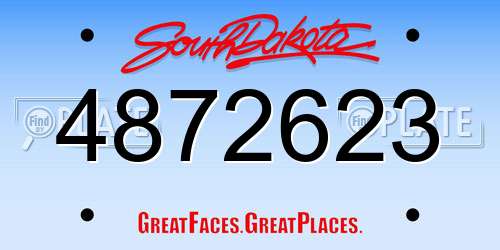4872623 South Dakota License Plate