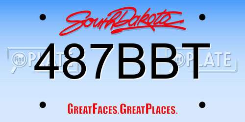 487BBT South Dakota License Plate