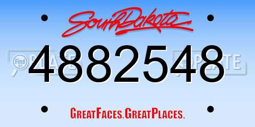 4882548 South Dakota License Plate
