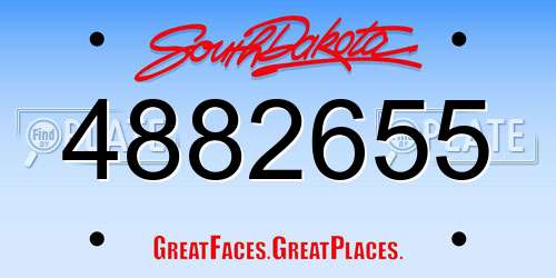4882655 South Dakota License Plate