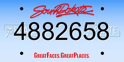 4882658 South Dakota License Plate
