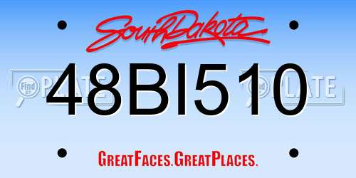 48BI510 South Dakota License Plate