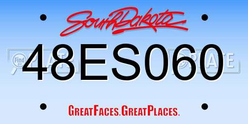 48ES060 South Dakota License Plate