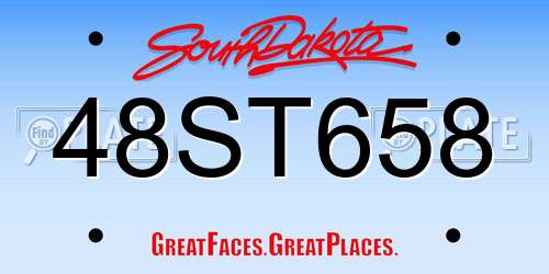 48ST658 South Dakota License Plate