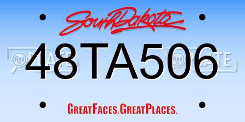 48TA506 South Dakota License Plate