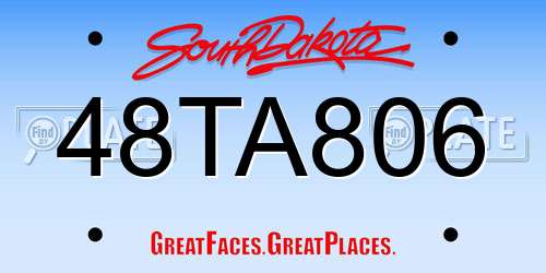 48TA806 South Dakota License Plate