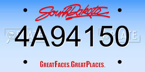 4A94150 South Dakota License Plate