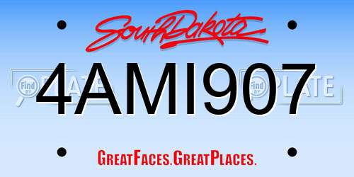 4AMI907 South Dakota License Plate