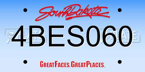 4BES060 South Dakota License Plate