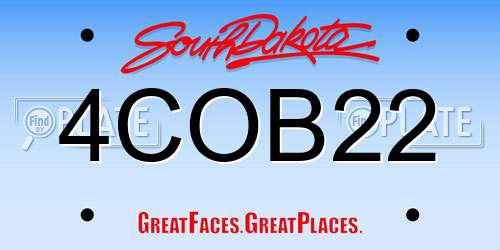 4COB22 South Dakota License Plate