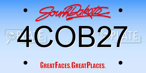 4COB27 South Dakota License Plate