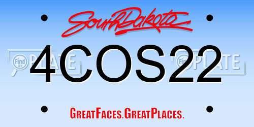 4COS22 South Dakota License Plate