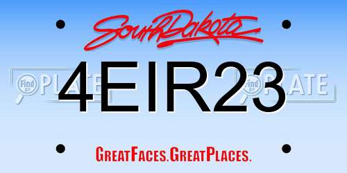 4EIR23 South Dakota License Plate