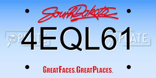 4EQL61 South Dakota License Plate