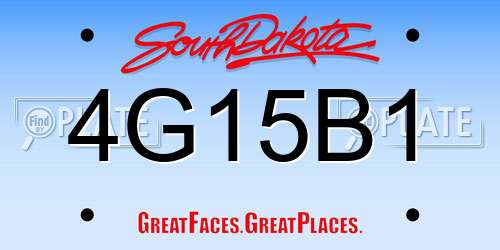 4G15B1 South Dakota License Plate