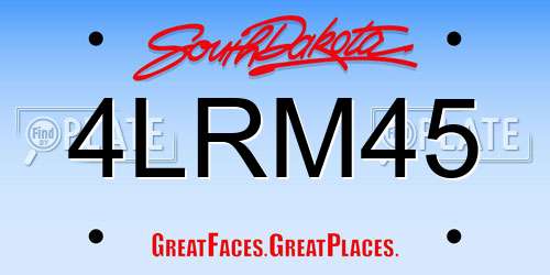 4LRM45 South Dakota License Plate