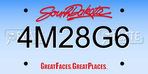 4M28G6 South Dakota License Plate