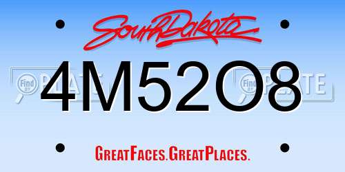 4M52O8 South Dakota License Plate