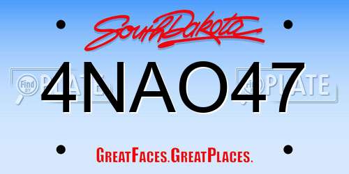 4NAO47 South Dakota License Plate