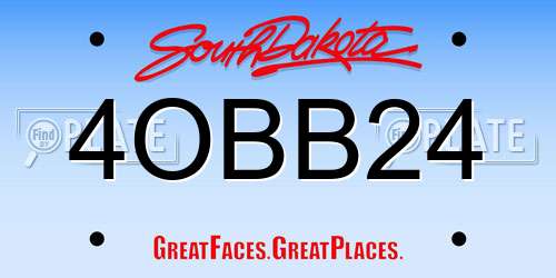 4OBB24 South Dakota License Plate
