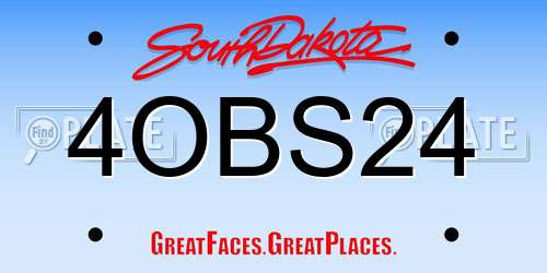 4OBS24 South Dakota License Plate