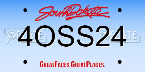 4OSS24 South Dakota License Plate