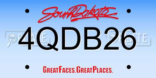 4QDB26 South Dakota License Plate