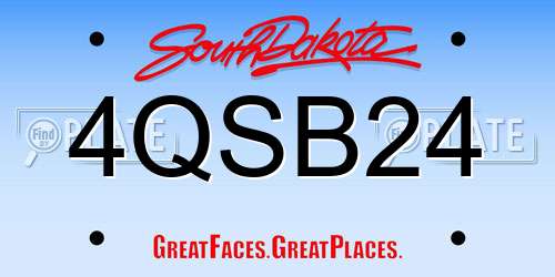 4QSB24 South Dakota License Plate