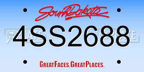 4SS2688 South Dakota License Plate