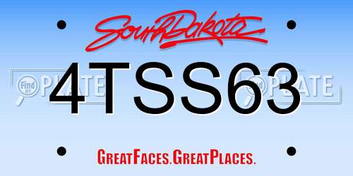 4TSS63 South Dakota License Plate