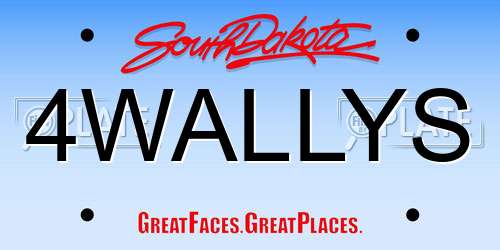 4WALLYS South Dakota License Plate