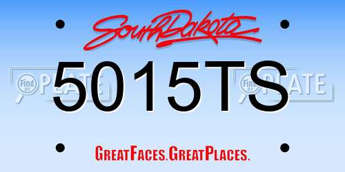 5015TS South Dakota License Plate